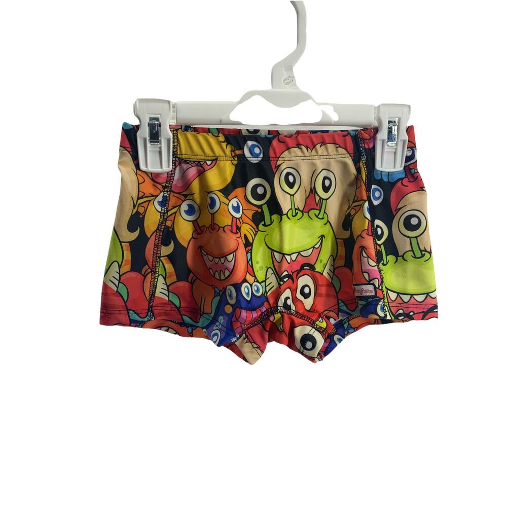 Unbranded Girls' Cartoon Monster Print Athletic Shorts Youth Size Medium